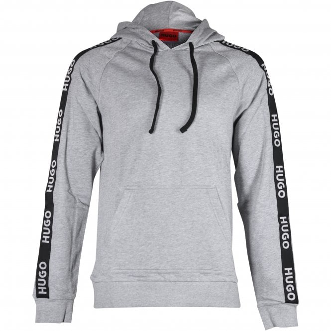 Sporty Logo Pullover Hoodie, Medium Grey Melange