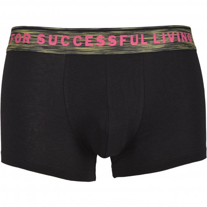 3-Pack Multi Logo Boxer Trunks, Black