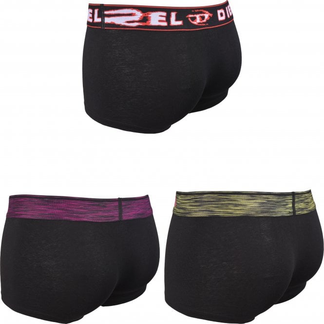 3-Pack Multi Logo Boxer Trunks, Black