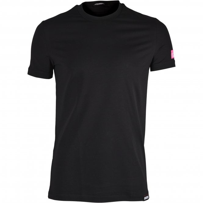 ICON Sleeve T-Shirt, Black/fuxia