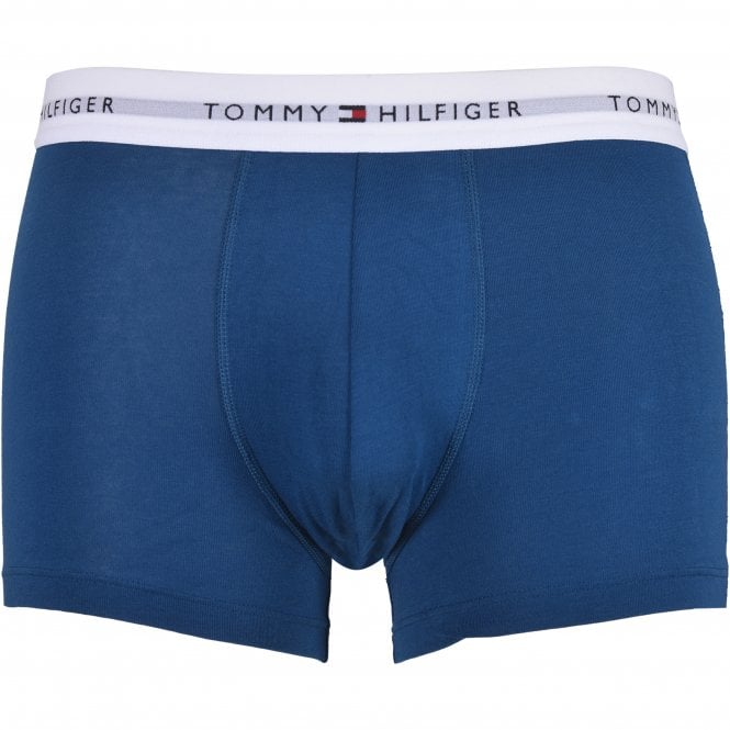 3-Pack Premium Essentials Boxer Trunks, Navy/Blue/Khaki