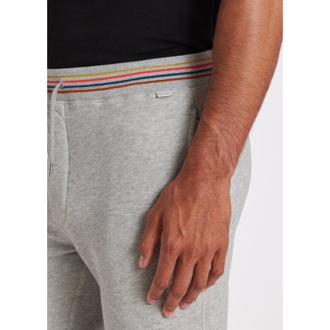 Cosy Artist Stripe Jogging Bottoms, Grey