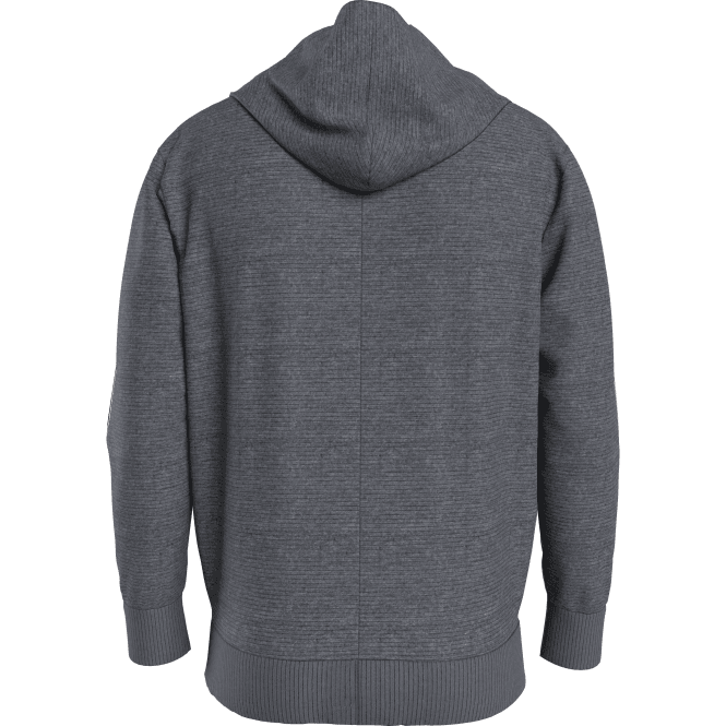 Soft Ribbed Tracksuit Hoodie, Dark Grey Heather