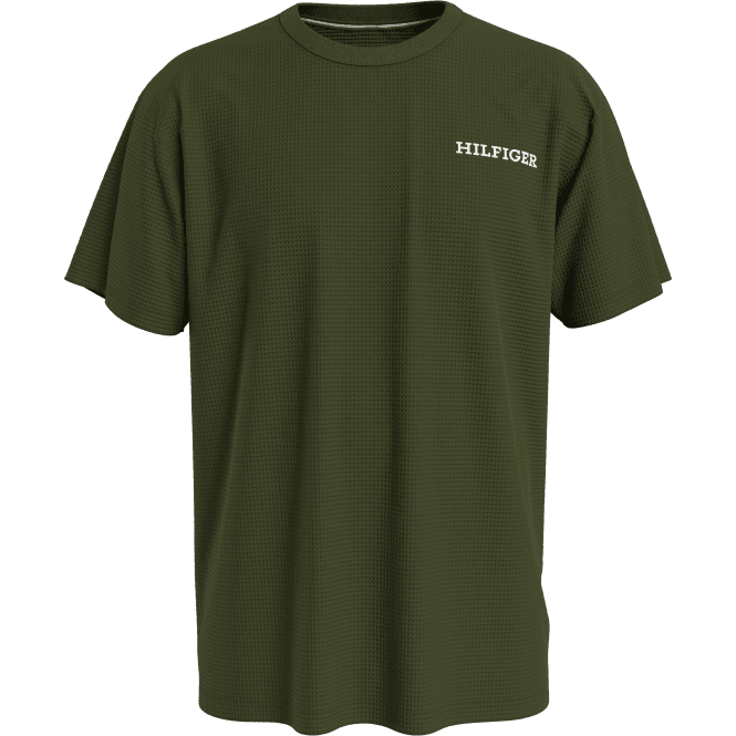 Hilfiger Logo Waffle T-Shirt, Khaki