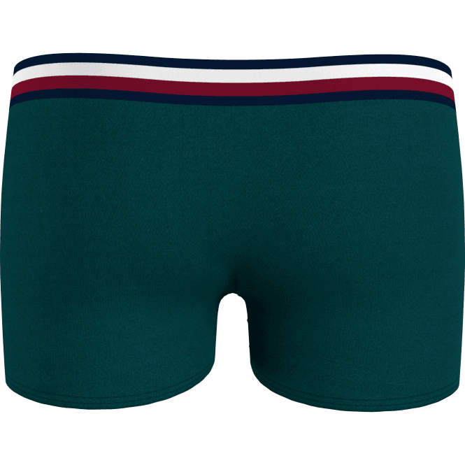 2-Pack Stripe Logo Boys Boxer Trunks, Deep Green / Navy