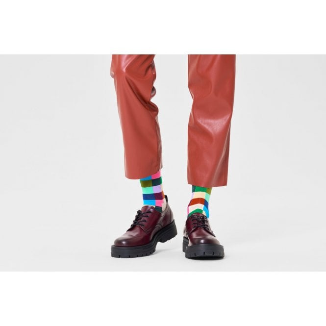 Rainbow Check Socks, Multi