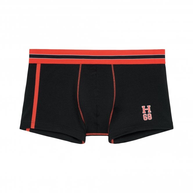 Run Sports Contrast Boxer Trunk, Black/red