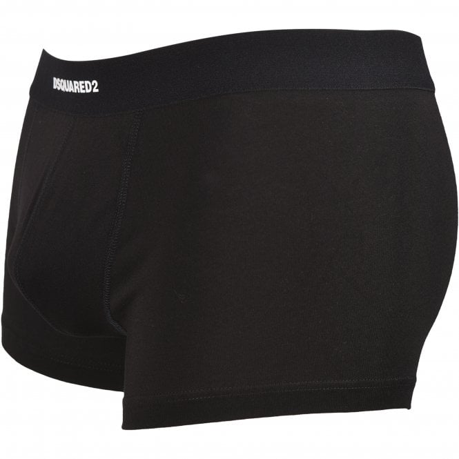 Logo Waistband Boxer Trunk, Black