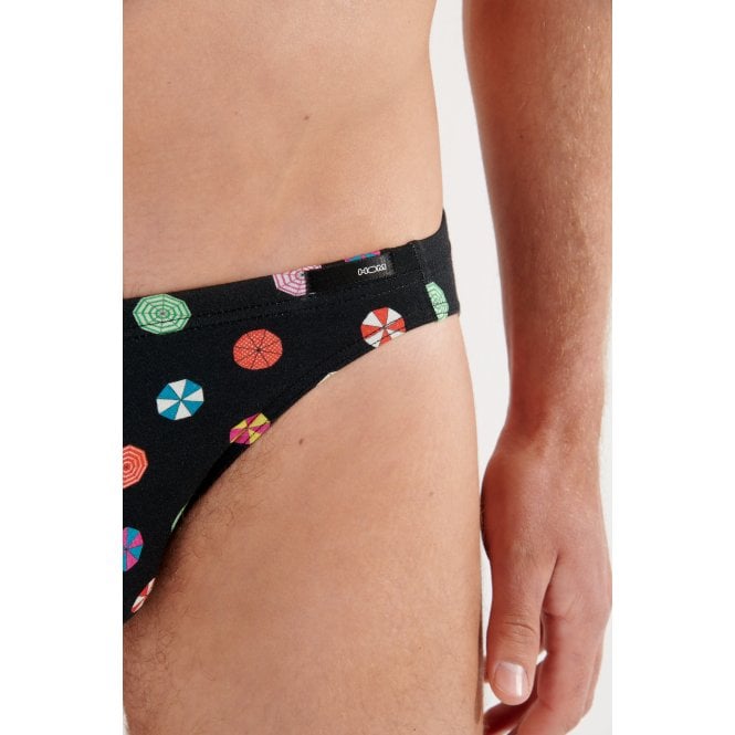 Fabian Parasols Print Micro Brief, Black/multi