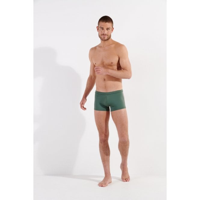 Nautical Cup Swim Trunk, Khaki Green