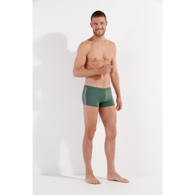 Nautical Cup Swim Trunk, Khaki Green