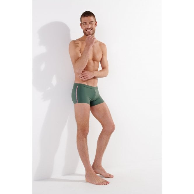 Nautical Cup Swim Trunk, Khaki Green