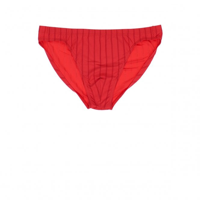 Chic Ribbed Comfort Micro Briefs, Red