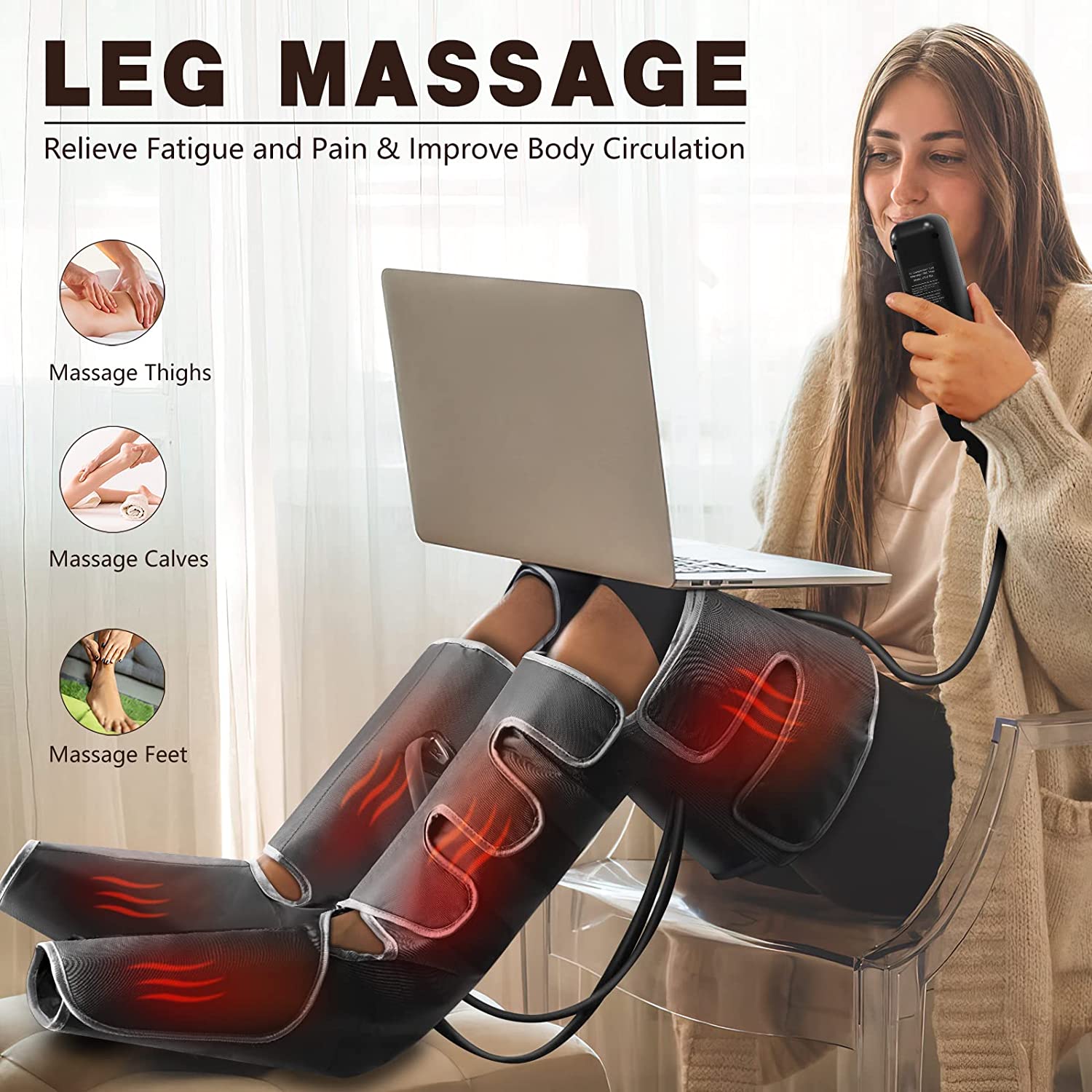 Buy Rechargeable Full Leg Massager for Comfort and Pain Relief