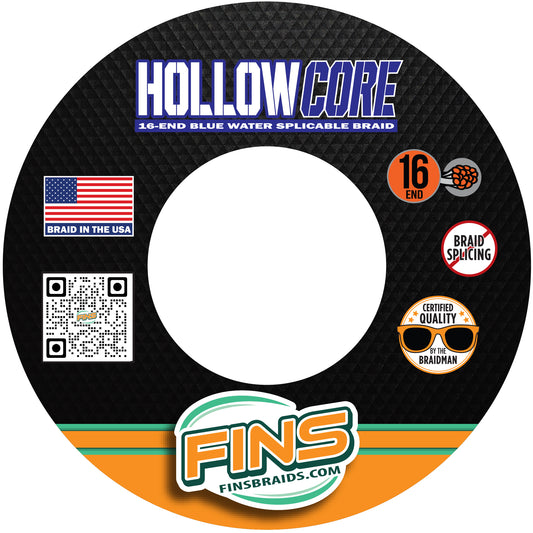Fins Hollow Core Braid - 60 lb. - 4800 yd. - Multicolored - Melton