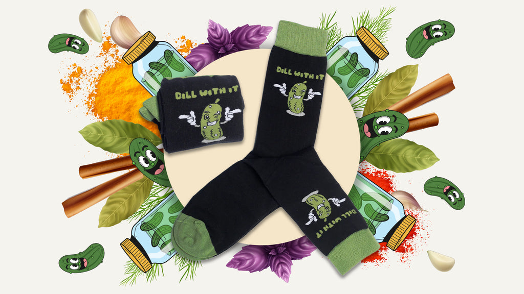 Men's Dill With It Pickle Crew Socks