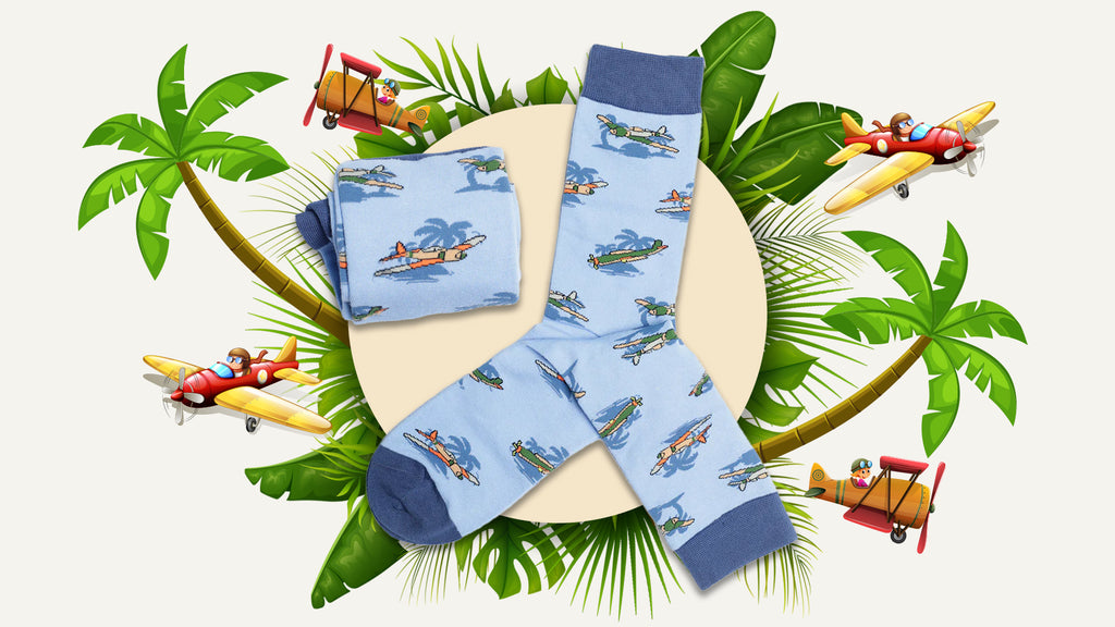 Men's Pearl Harbor Warbirds Tropical Crew Socks