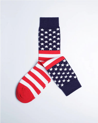 Men's United States Of America Flag Crew Socks - Cotton made Socks