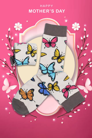 Bunches of Butterflies Cotton Socks - Best Mother's Day Socks