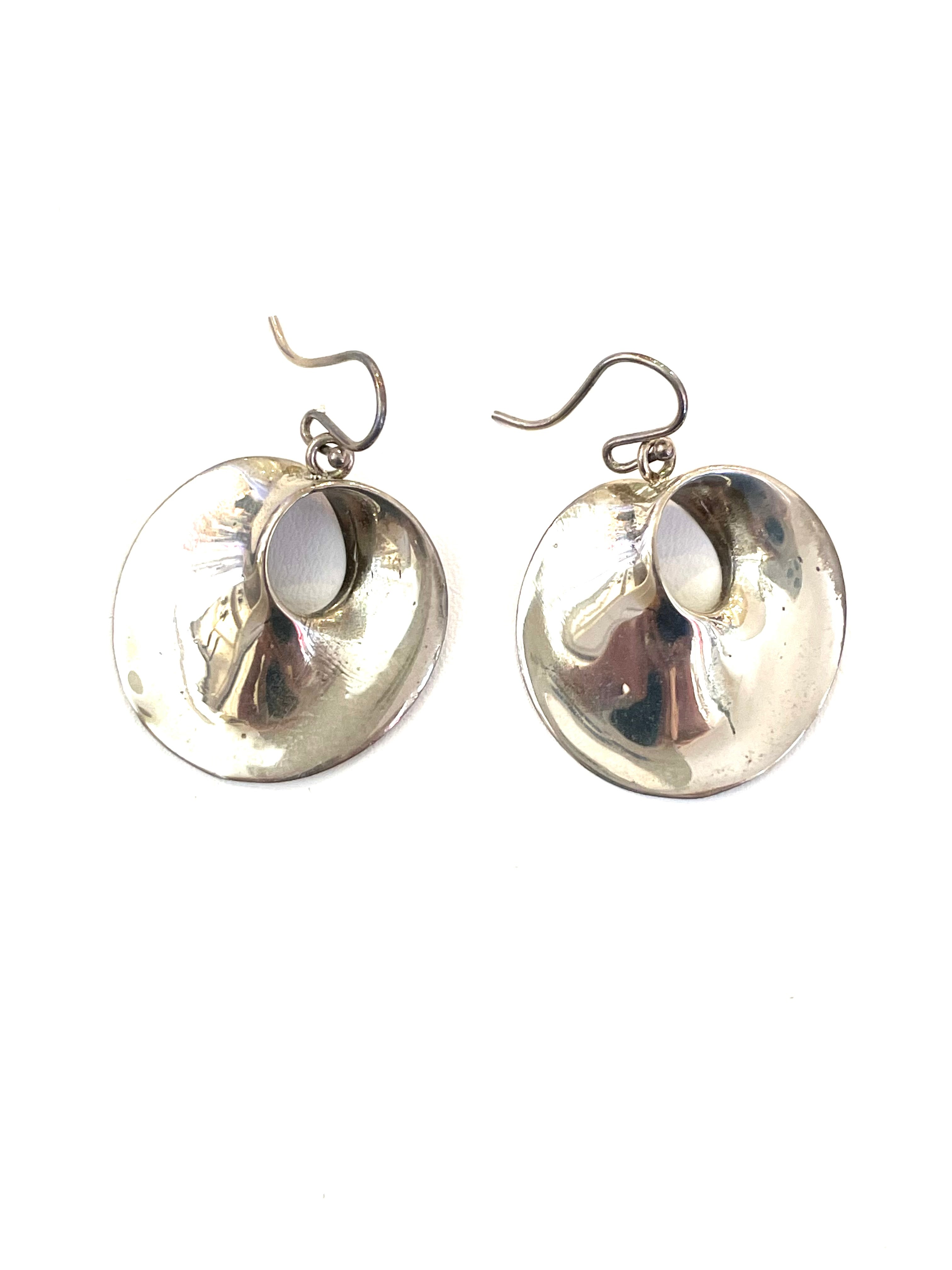 Eternity disc earrings