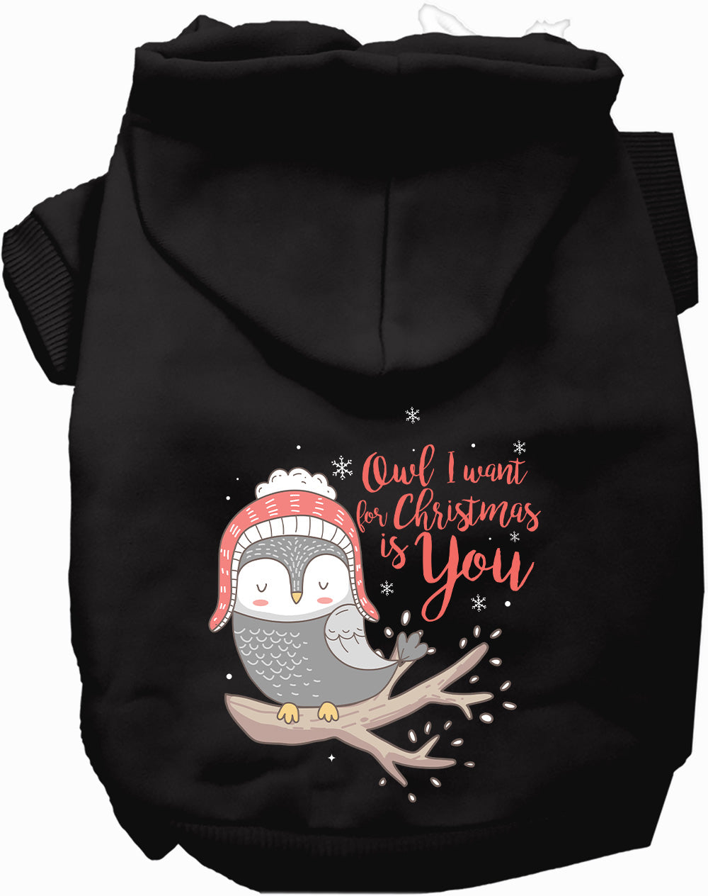 Owl I Want For Christmas Pet Hoodie - Mirage Pet Products product image