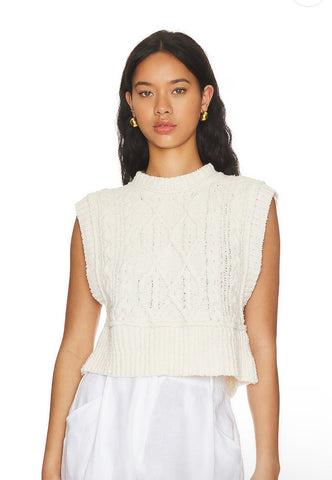 FREE PEOPLE Cable Knit ROWAN Vest