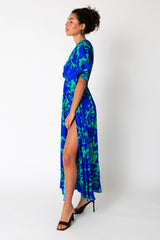 PEONY 2~Tone Floral Slit Maxi Dress