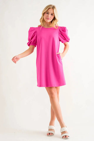 AFFAIR Balloon Short Sleeve Dress