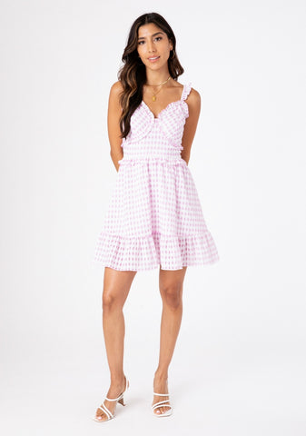 MEET ME IN SANTORINI Ruffle AURORA V-Neck Dress