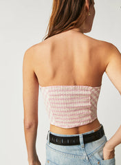 FREE PEOPLE Gingham LEILANI Tube Top