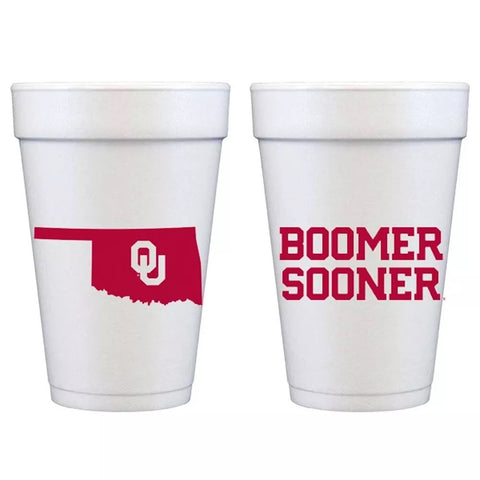 TFG 10 PK BOOMER SOONER Foam Cups