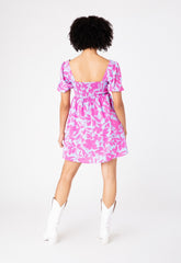 MEET ME IN SANTORINI Floral ARIA Babydoll Dress