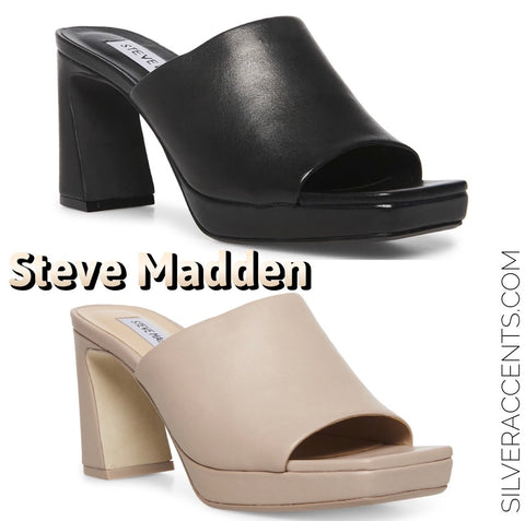 STEVE MADDEN Leather DEDICATE Heel Shoe