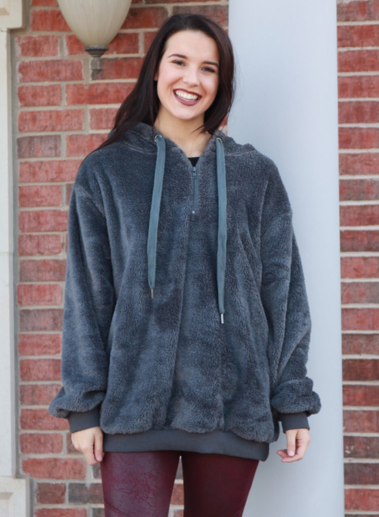 plush fleece pullover