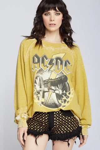 RECYCLED KARMA Rock Cannon AC/DC Sweatshirt