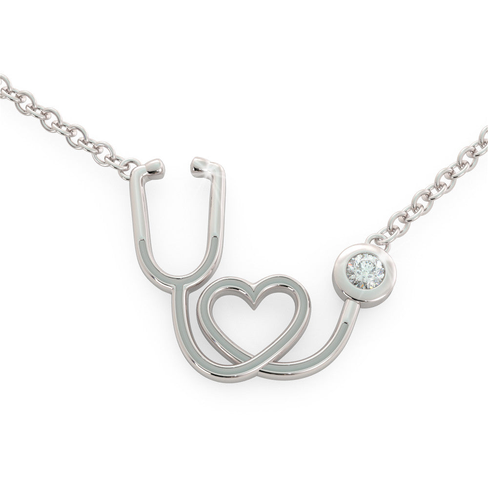 Stethoscope - Birthstone Necklace (.925 silver) – ShineOn
