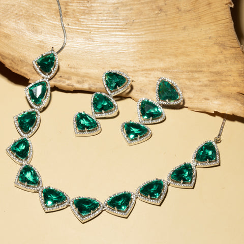 Emerald Green gemstone earrings
