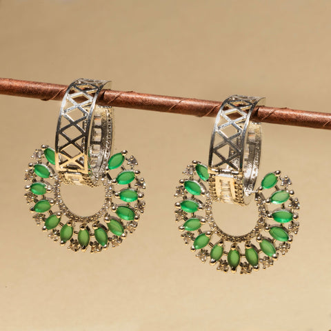 Anwen Hoop Green Gemstone Earrings