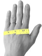 Hand measuring for mittens sizing