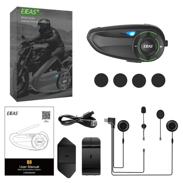 ejeas q8 motorcycle mesh intercom