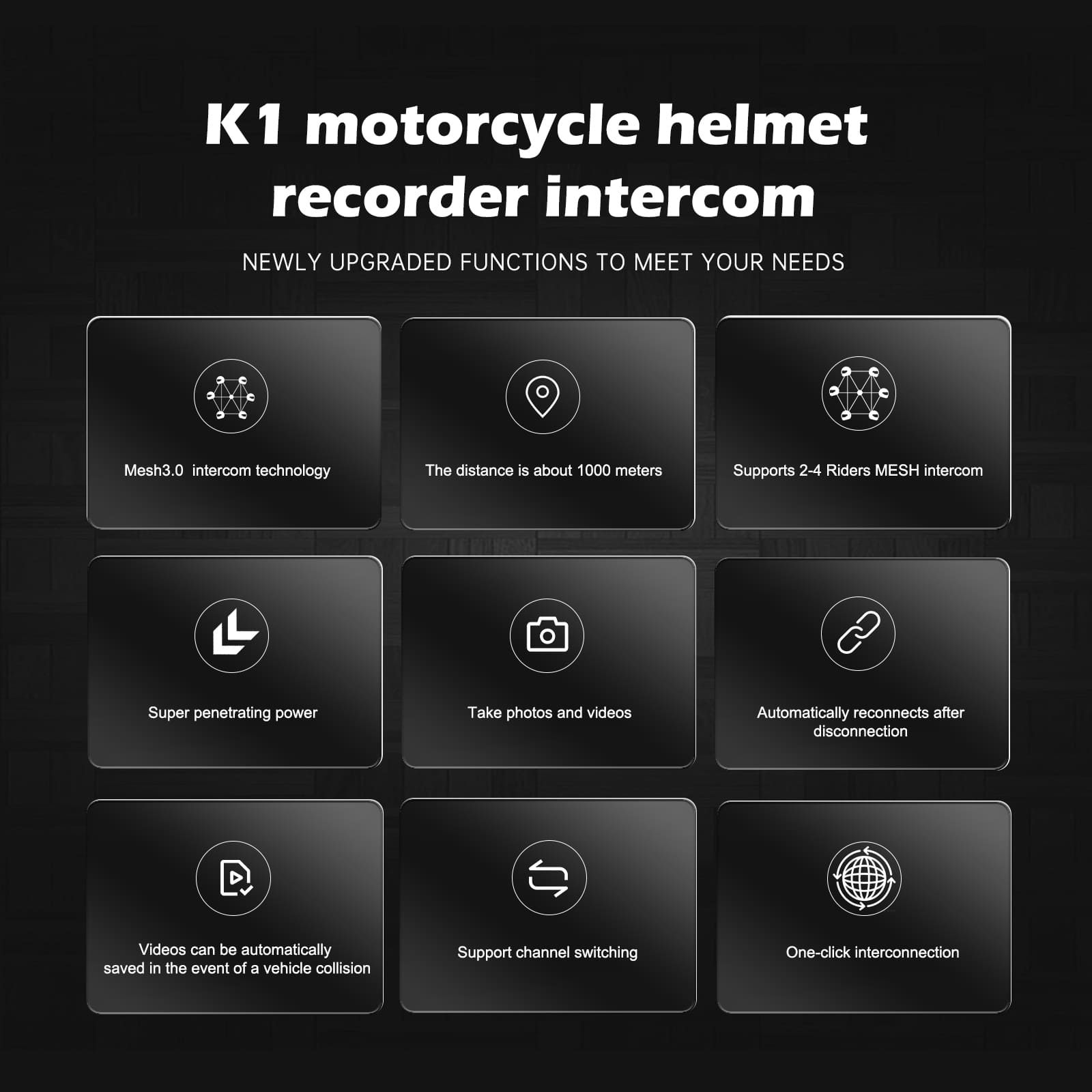 EJEAS K1 helmet recorder