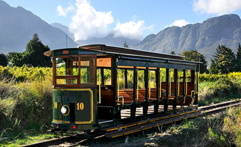 Wine tram in Cape Town,