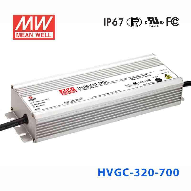 Mean Well HVGC-320-700B Power Supply 320W 700mA - Dimmable