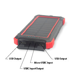 Wireless charging Power bank with solar backup