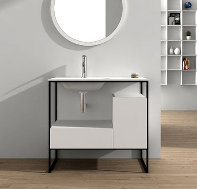 Luxe Silk Matte White Bathroom Shower Storage Shelf - LUSSO
