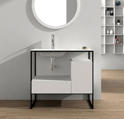 Luxe Matte Black Bathroom Shower Storage Shelf - LUSSO