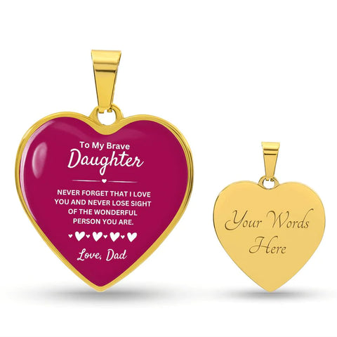 Daughter Personalized Heart Necklace