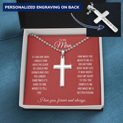 Personalized Cross Necklace | 21st birthday ideas gifts for him