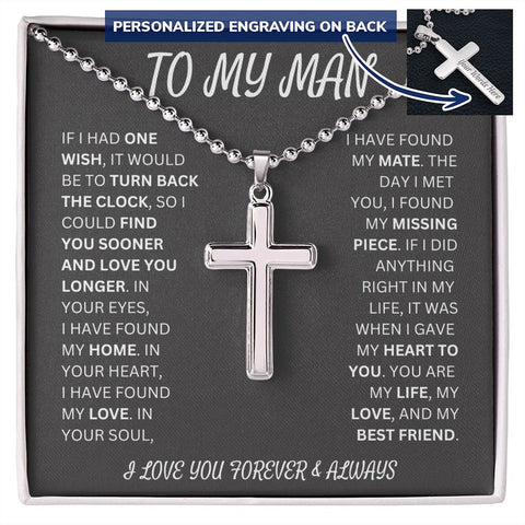 Personalized Cross Necklace for him