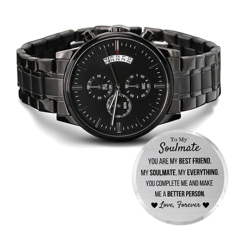 Black Chronograph Watch | 21 gifts for 21st birthday for him